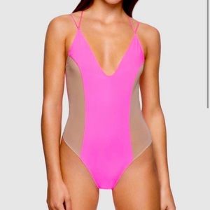NWT Kiki de Montparnasse Le Shock women’s silk pink bodysuit - Small